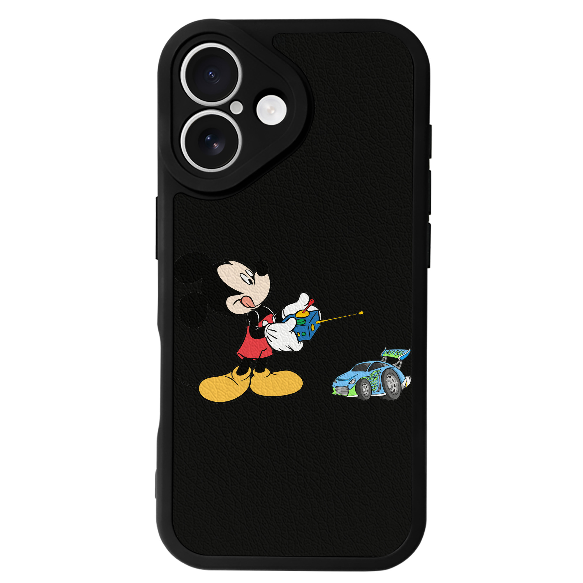 （画像用） ミッキーマウス Mickey Mouse 【iPhone 16シリーズ対応】シリコンスマホケース（レザー調） 材質：シリコン